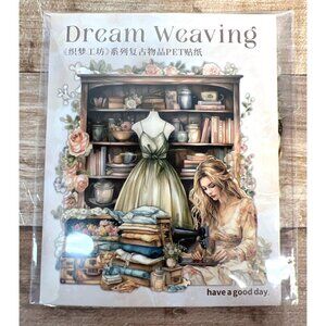 Dream Weaving Vintage-Style Sewing Sticker Pack scrapbook Ephemera